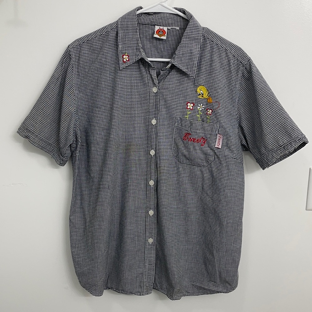 Looney tunes vintage tweety black white shirt